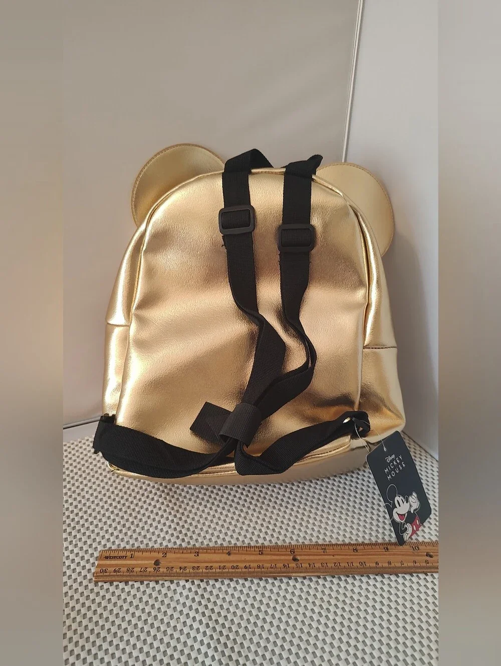 Minnie Mouse Gold Mini Backpack Purse NWT